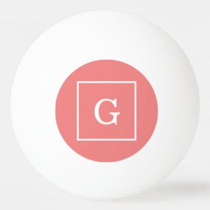 Gerahmte Anfangsmonogramm für leichte Korallen Tischtennisball