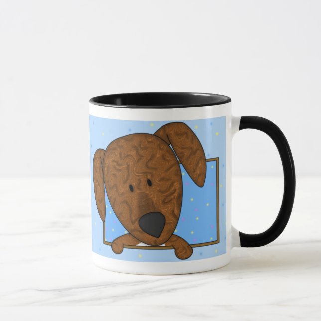 Gerahmte Cartoon Plott Jagdhund-Tasse Tasse (Rechts)
