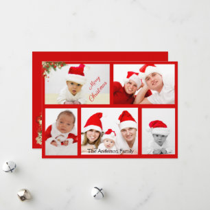 Gerahmte Fotos Frohe Weihnachtskarte Feiertagskarte