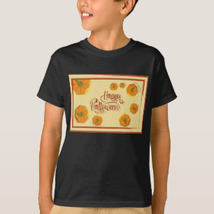 Gerahmte Grußkarte Happy Halloween Typografie T-Shirt