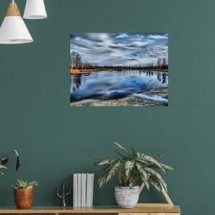 Gerahmte Herbstreflektionen Poster