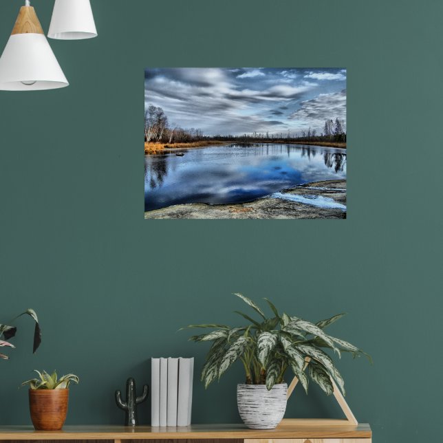 Gerahmte Herbstreflektionen Poster (Wohnzimmer 1)