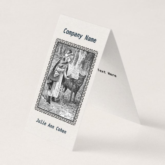 Gerahmte Illustrations-Schwarz-weißer Visitenkarten (Vorderseite)