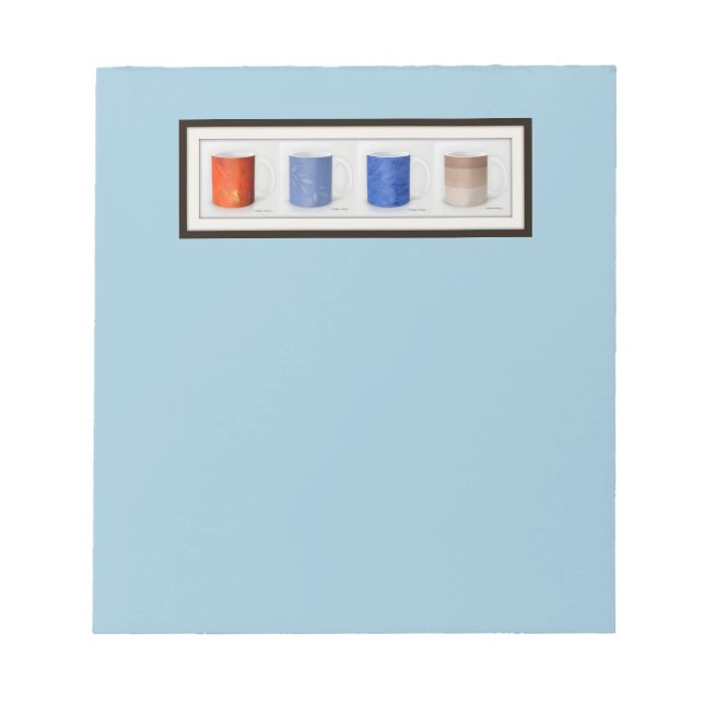 Gerahmte Kaffeebecher Notizblock (Vorderseite)