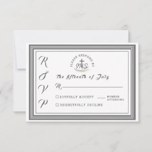 Gerahmte katholische Bibelverse Hochzeit RSVP-Kart RSVP Karte