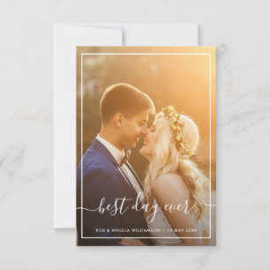 gerahmte Liebe Hochzeit Foto Dankeschön Karte