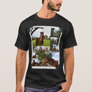 Gerahmte Pferde in einer Fotomaterial , T-Shirt