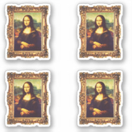 Gerahmte Renaissance Kunst: Mona Lisa by Da Vinci  Aufkleber