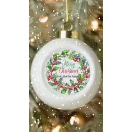 Gerahmte Schneeflocke Keramik Kugel-Ornament