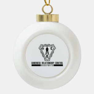 Gerahmte Schneeflocke Keramik Kugel-Ornament