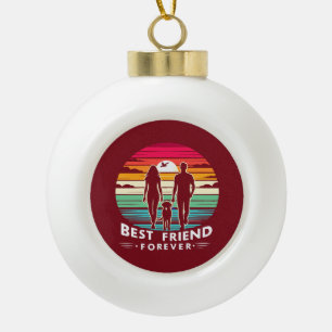 Gerahmte Schneeflocke Keramik Kugel-Ornament