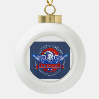 Gerahmte Schneeflocke Keramik Kugel-Ornament