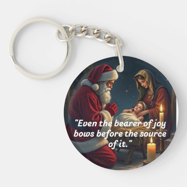 Gerahmte Schneeflocke Schlüsselanhänger (Vorderseite)