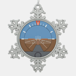 Gerahmte Schneeflocke Schneeflocken Zinn-Ornament