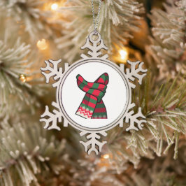 Gerahmte Schneeflocke Schneeflocken Zinn-Ornament
