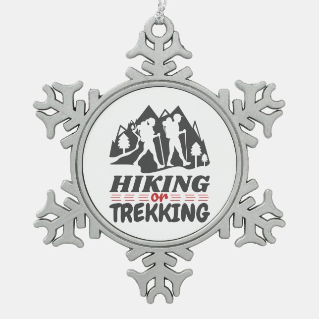 Gerahmte Schneeflocke Schneeflocken Zinn-Ornament (Vorderseite)