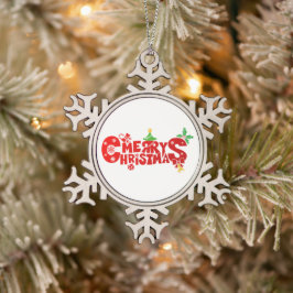 Gerahmte Schneeflocke Schneeflocken Zinn-Ornament