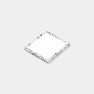 Gerahmte Sticknotizen aus weißem Marmorstein Post-it Klebezettel