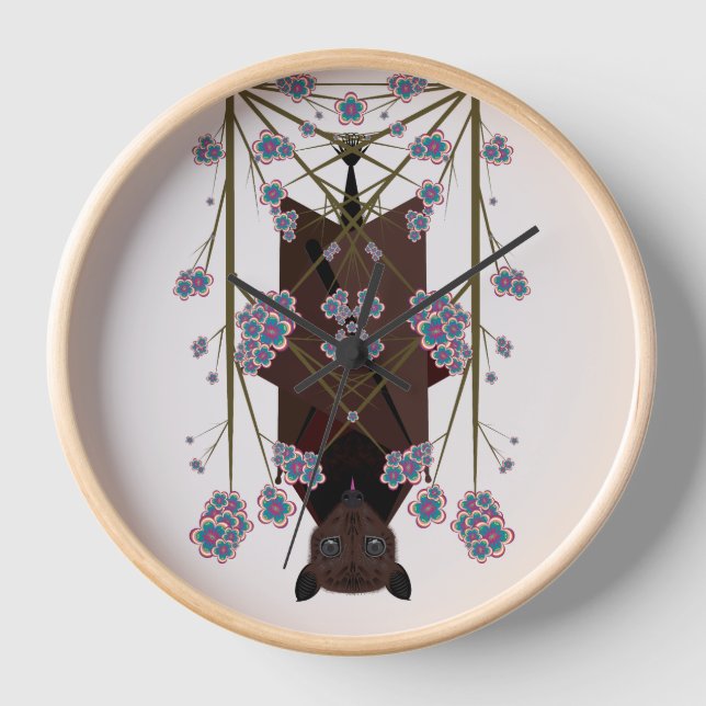 Gerahmte Uhr in Fox Wood (Vorderseite)