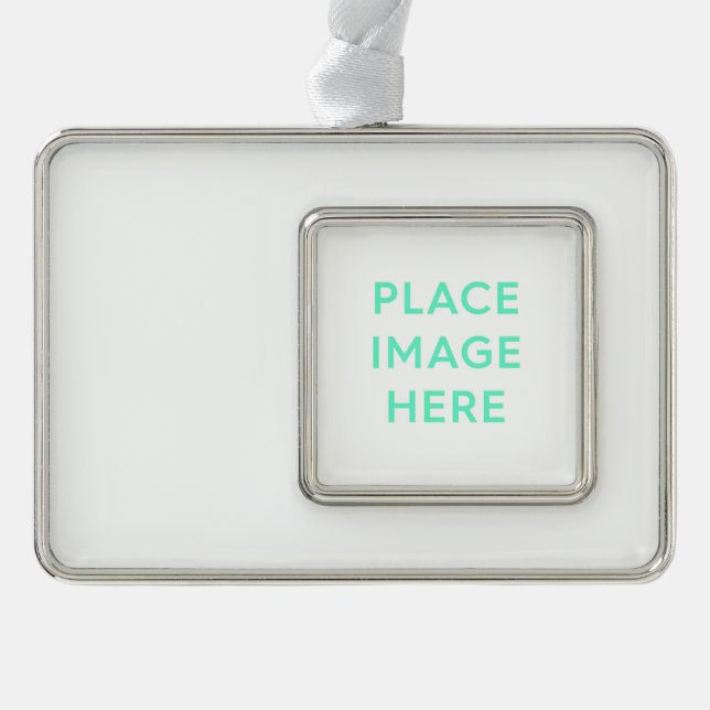 Gerahmte Verzierung (horizontal), Silberton Rahmen-Ornament Silber (Vorderseite)