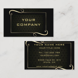 Gerahmte Visitenkarte für Black and Gold