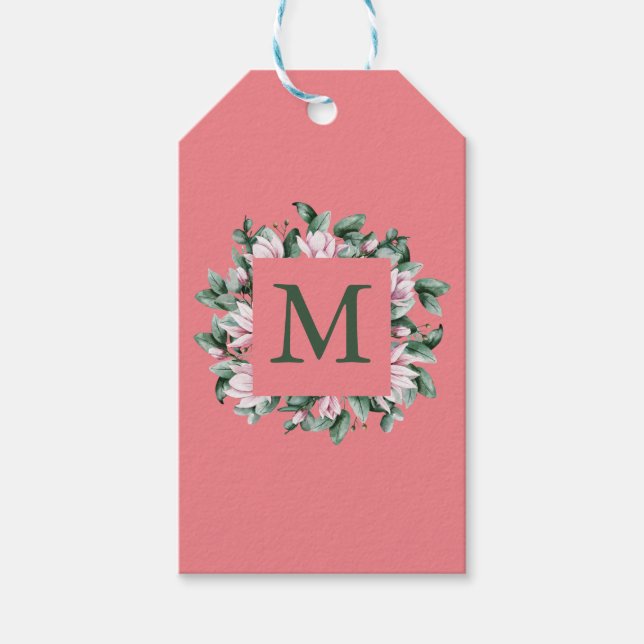 Gerahmter Brief an den Monogram Square Geschenkanhänger (Vorderseite)