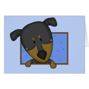 Gerahmter Cartoon-DobermannPinscher