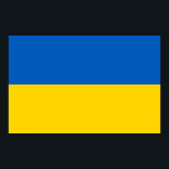 Gerahmter Druck mit der Flagge der Ukraine Poster<br><div class="desc">Eleganter gerahmter Druck mit der Flagge der Ukraine.</div>