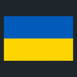 Gerahmter Druck mit der Flagge der Ukraine Poster<br><div class="desc">Eleganter gerahmter Druck mit der Flagge der Ukraine.</div>