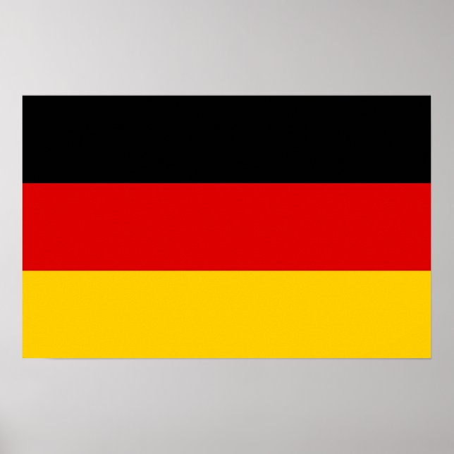 Gerahmter Druck mit der Flagge Deutschlands Poster (Vorne)