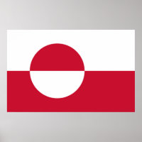 Gerahmter Druck mit der Flagge Grönlands