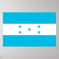 Gerahmter Druck mit der Flagge von Honduras