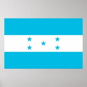 Gerahmter Druck mit der Flagge von Honduras Poster