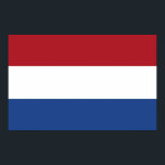 Gerahmter Druck mit der niederländischen Flagge Poster<br><div class="desc">Eleganter gerahmter Druck mit Flag of Netherlands.</div>