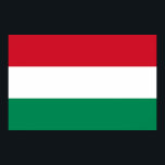 Gerahmter Druck mit Flagge Ungarns Poster<br><div class="desc">Eleganter gerahmter Druck mit Flag von Ungarn.</div>