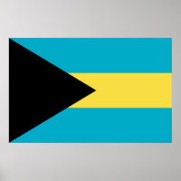 Gerahmter Druck mit Flagge von Bahamas
