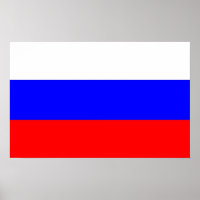 Gerahmter Druck mit russischer Flagge