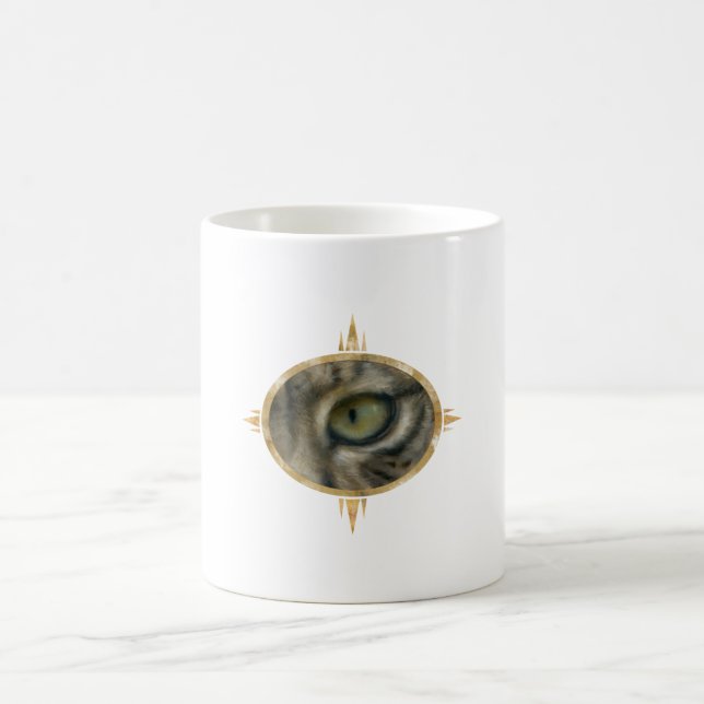 Gerahmter Iberischer Luchs Eye Kaffeetasse (Mittel)