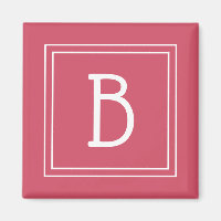 Gerahmter moderner Monogramm-Letter, erster Girly-