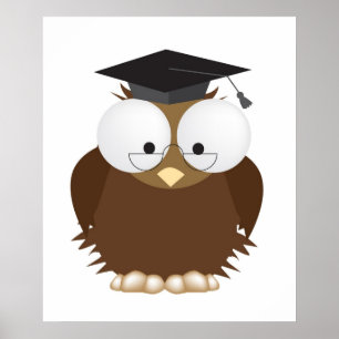 gerahmter Uhusdruck Poster