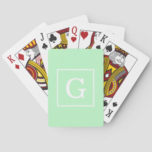Gerahmtes Anfangsmonogramm Spielkarten (Rückseite)