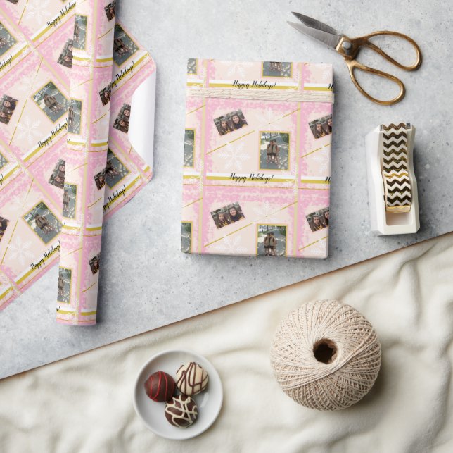 Gerahmtes Foto, monogramiert Geschenkpapier (Handwerk)