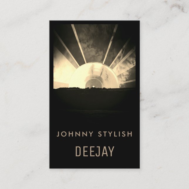 Gerahmtes Fotobildabdeckungs-VinylVintage Kunst Visitenkarte (Vorderseite)