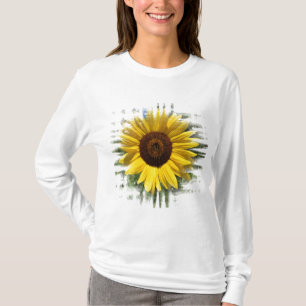 Gerahmtes gelbes Sonnenblume-Shirt T-Shirt