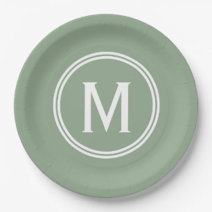 Gerahmtes Monogramm, für die Darstellung in der Fa Pappteller