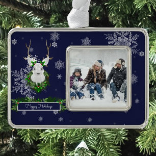 Gerahmtes Ornament Rahmen-Ornament Silber