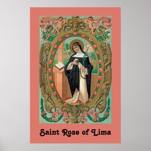 Gerahmtes Portrait der Rose Lima (K 48) Poster
