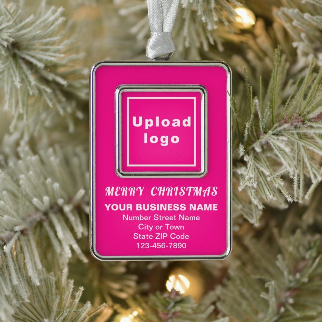 Gerahmtes Portrait Rectangle Rahmen-Ornament Silber (Baum)