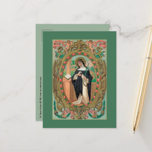 Gerahmtes Porträt der hl. Rosa von Lima (K 48) Postkarte