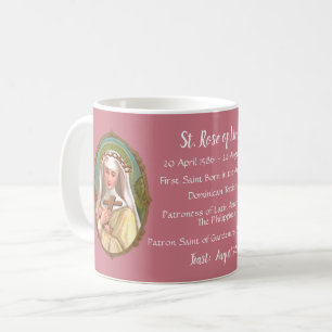 Gerahmtes Porträt der hl. Rosa von Lima (M 024b) Kaffeetasse